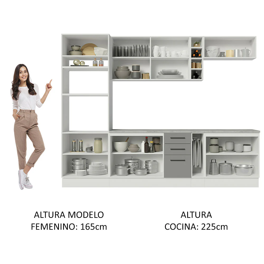 Combo completo de Cocina Madesa Agata 290cm BG 06 - Image 4