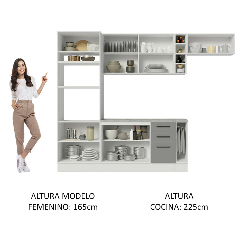 Combo completo de Cocina Madesa Agata 290cm BG 07 - Image 4