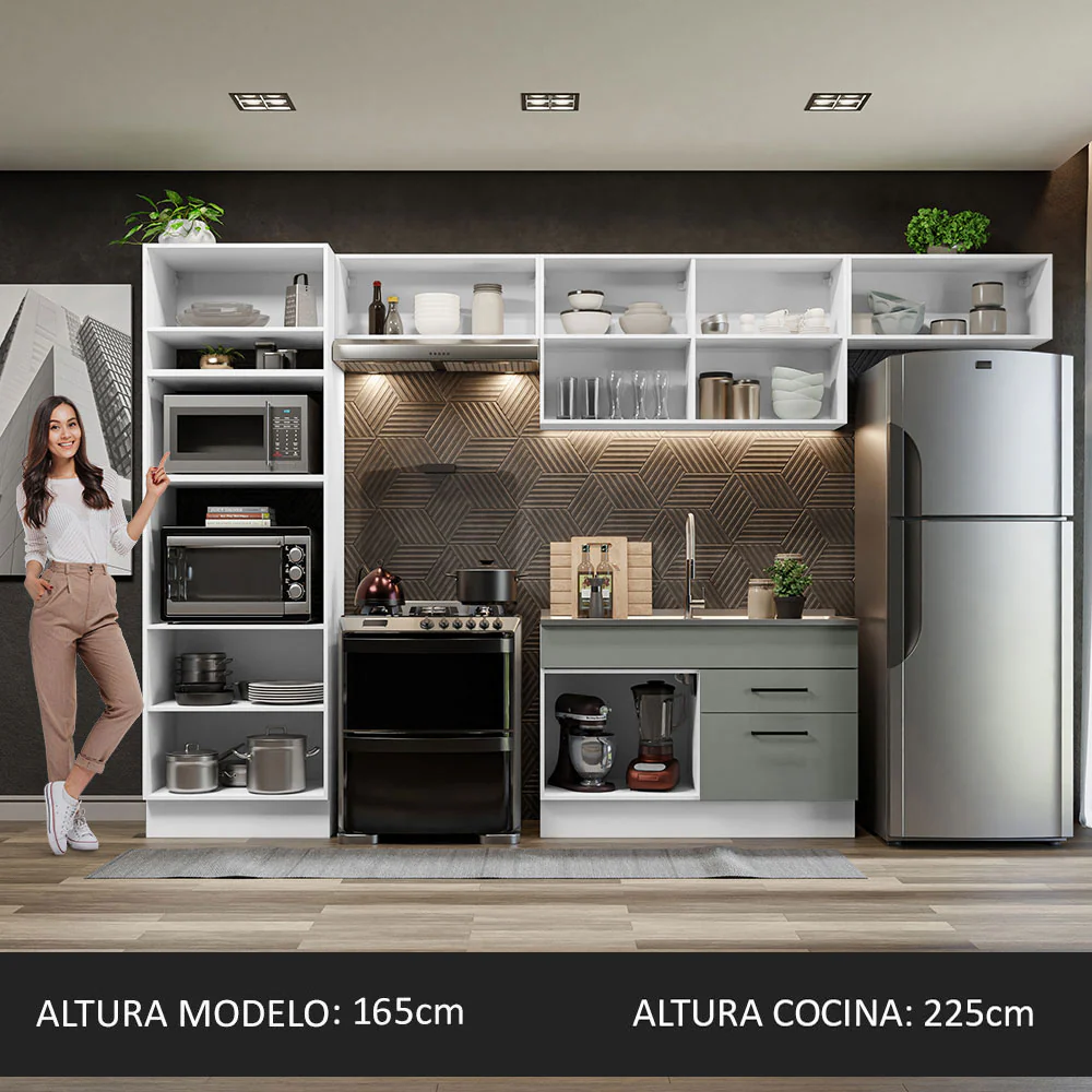 Combo completo de Cocina Madesa Agata 350cm BG 01 - Image 4