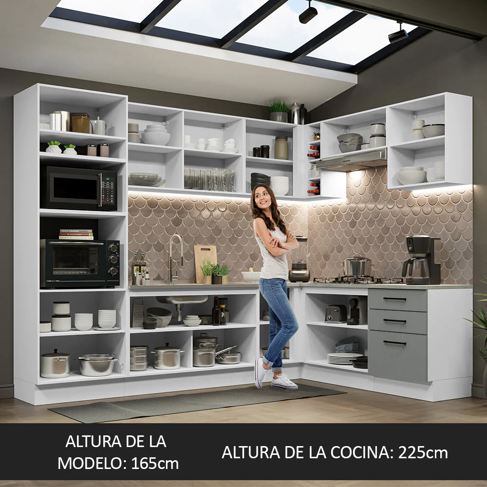 Combo completo de Cocina Esquinera Madesa Agata 479cm BG 01 - Image 4