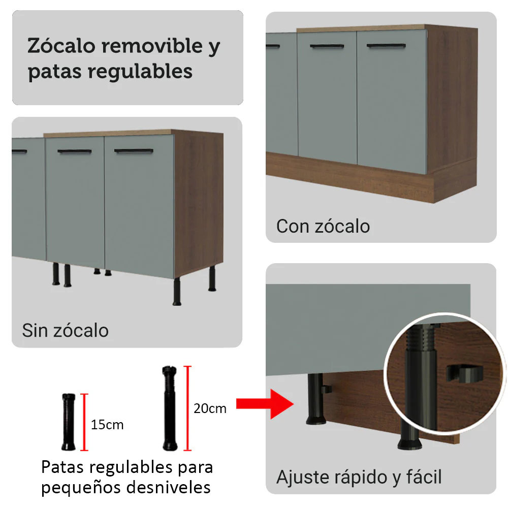 Combo completo de Cocina Esquinera Madesa Agata 549cm MG 01 - Image 10