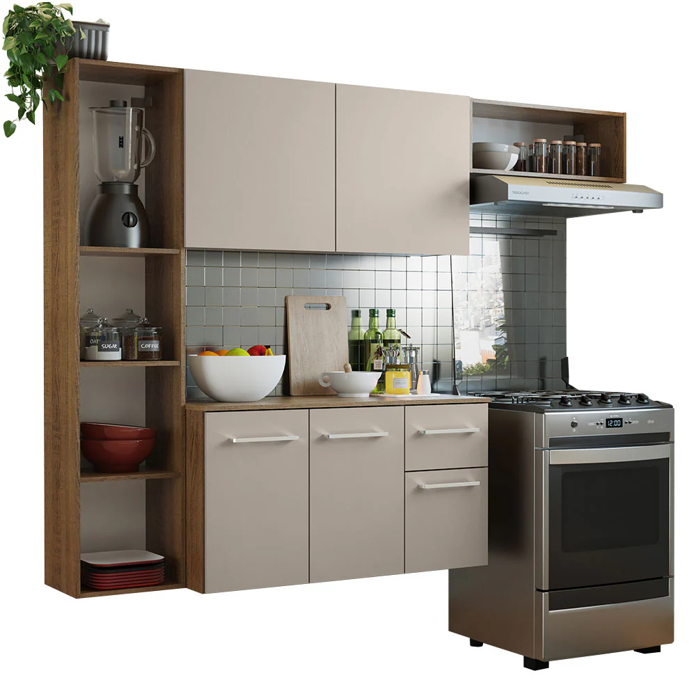Combo de Cocina Madesa Easy 180cm Marrón/Crema - Image 3