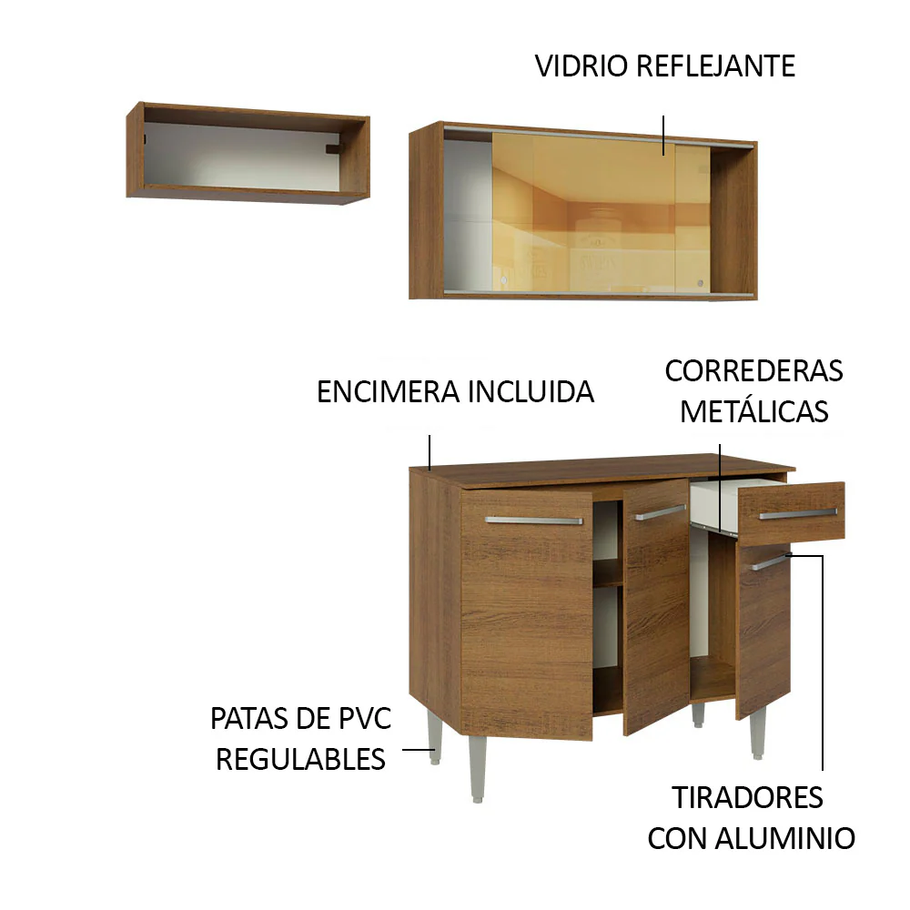Combo de Cocina Madesa Emilly 165cm MM 04 - Image 4