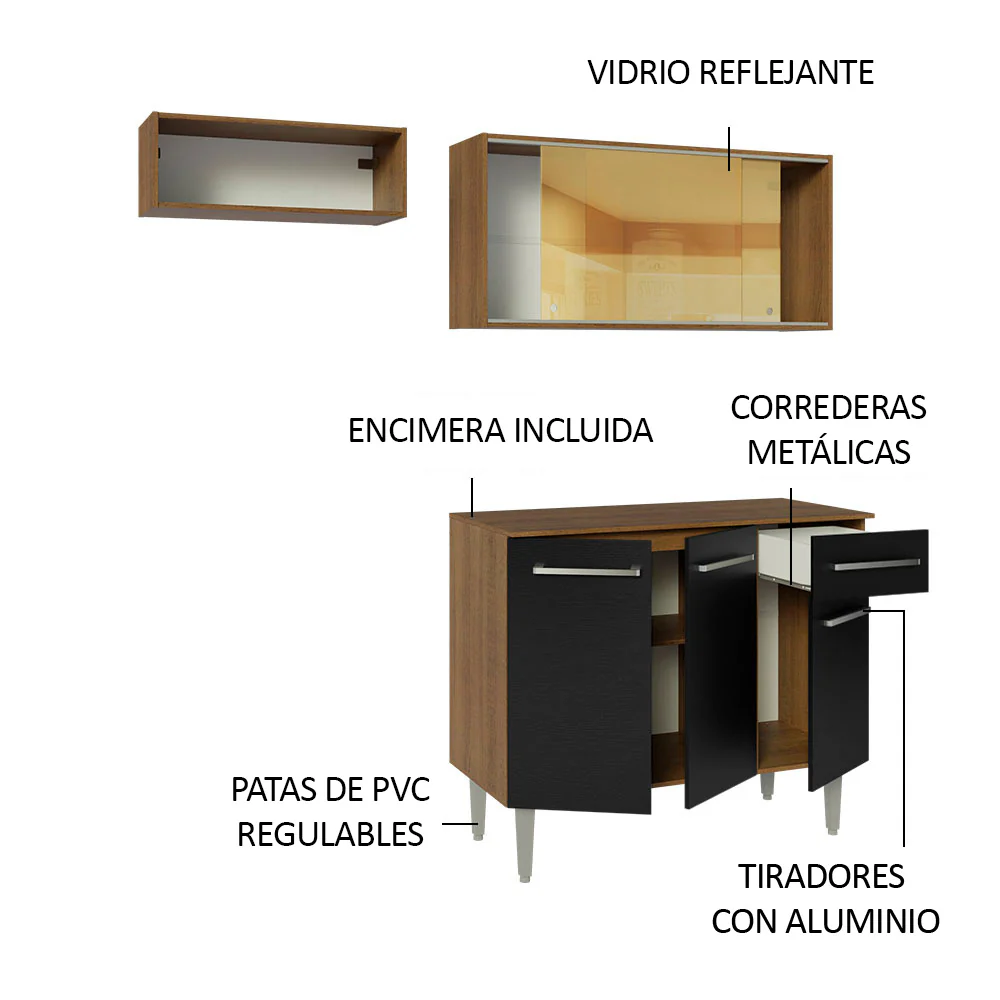 Combo de Cocina Madesa Emilly 165cm MN 04 - Image 4