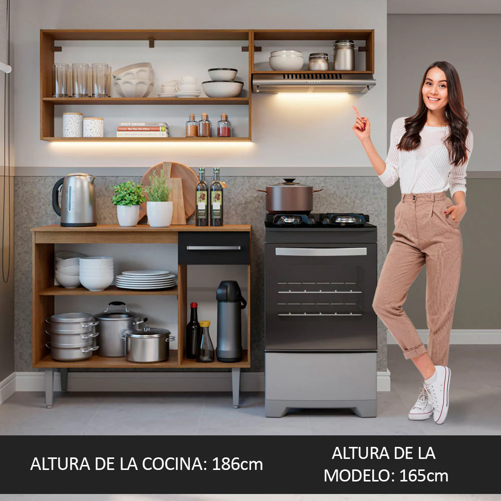 Combo de Cocina Madesa Emilly 165cm MN 07 - Image 5