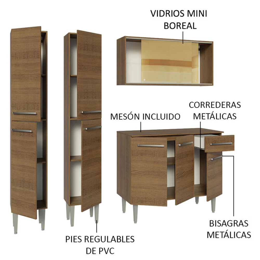 Combo de Cocina Madesa Emilly 169cm MM 09 - Image 5