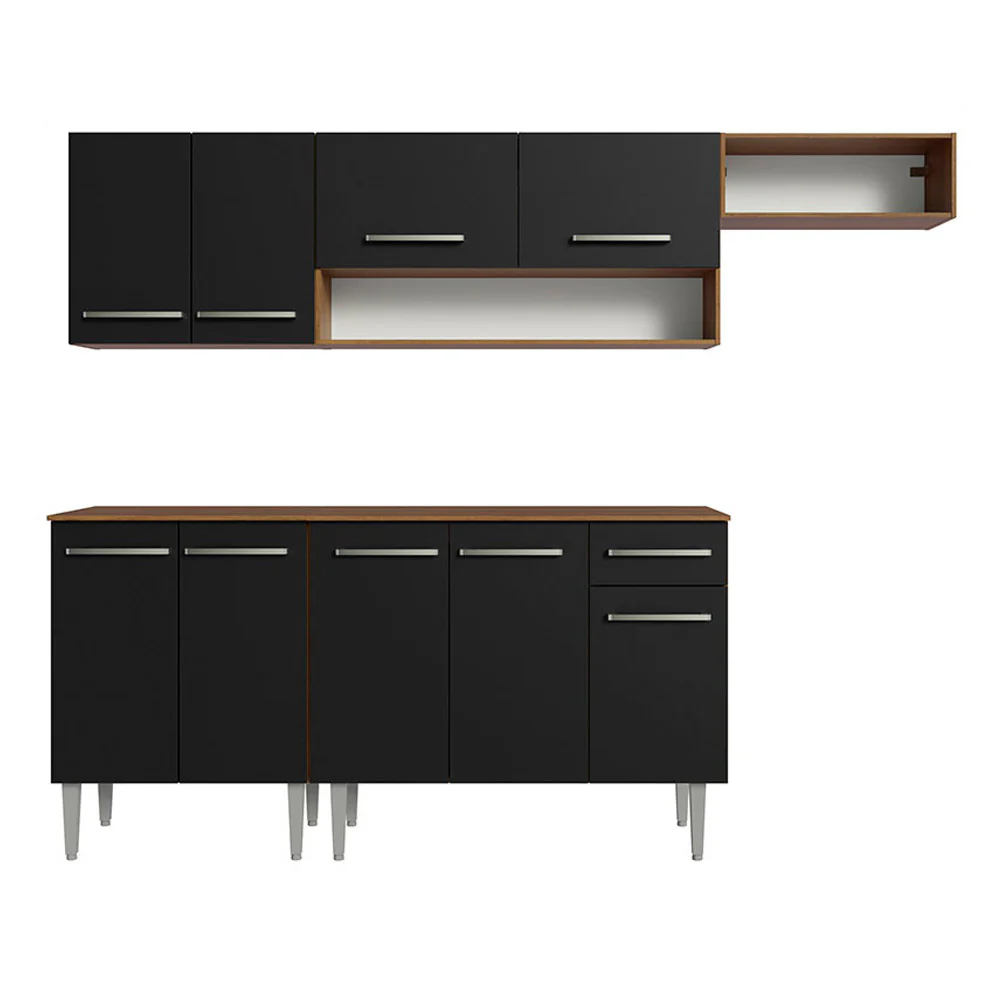 Combo completo de Cocina Madesa Emilly 229cm Marrón/Negro 14 - Image 6