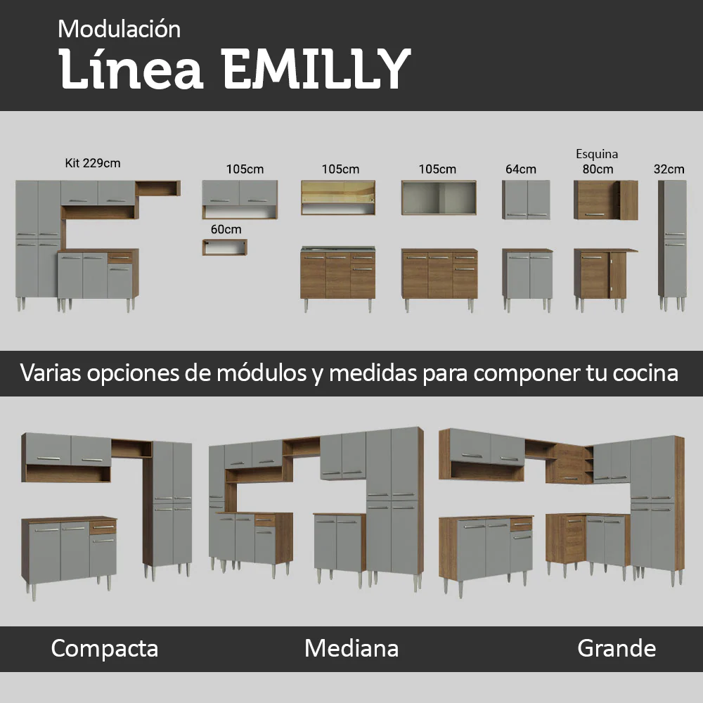 Combo completo de Cocina Madesa Emilly Con Bacha de acero inoxidable MG 9 - Image 10