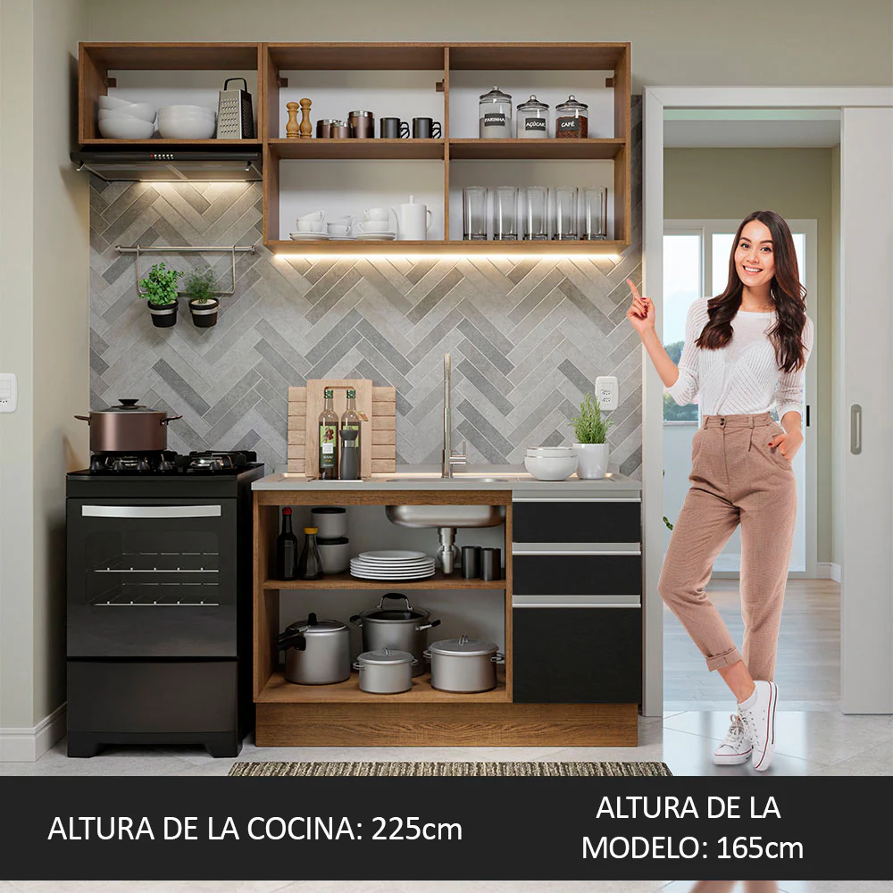 Combo de Cocina Madesa Glamy 180cm MN 09 - Image 6