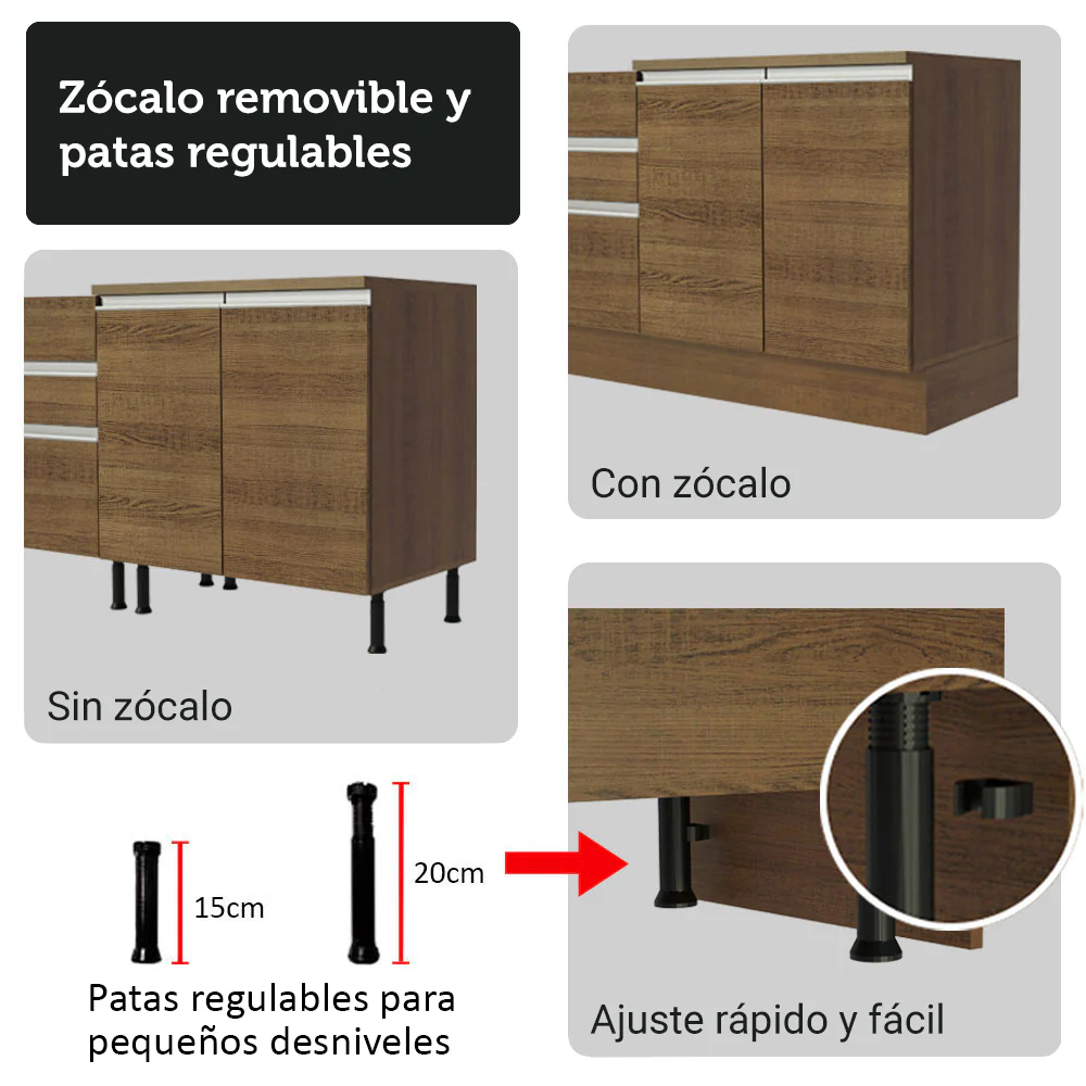 Combo de Cocina Madesa Glamy 190cm MM 05 - Image 8
