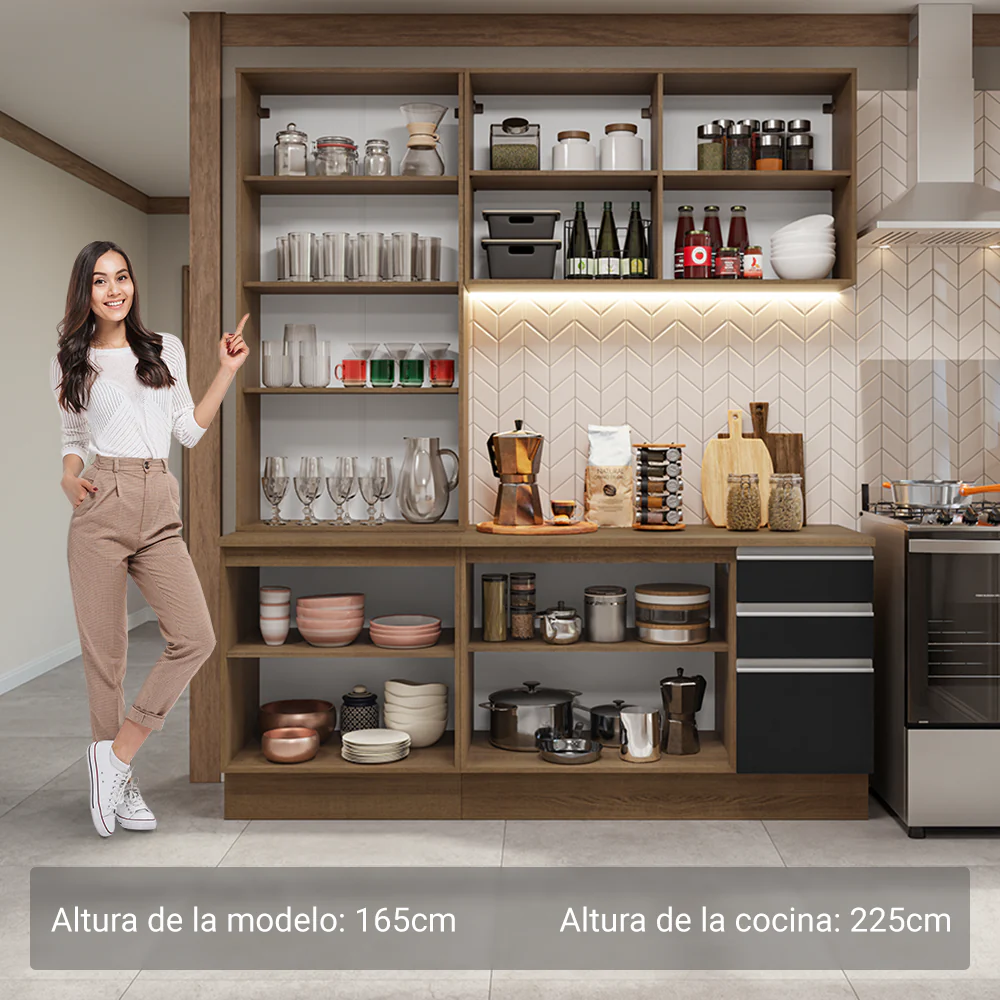 Combo completo de Cocina Madesa Glamy 190cm MN 05 - Image 4