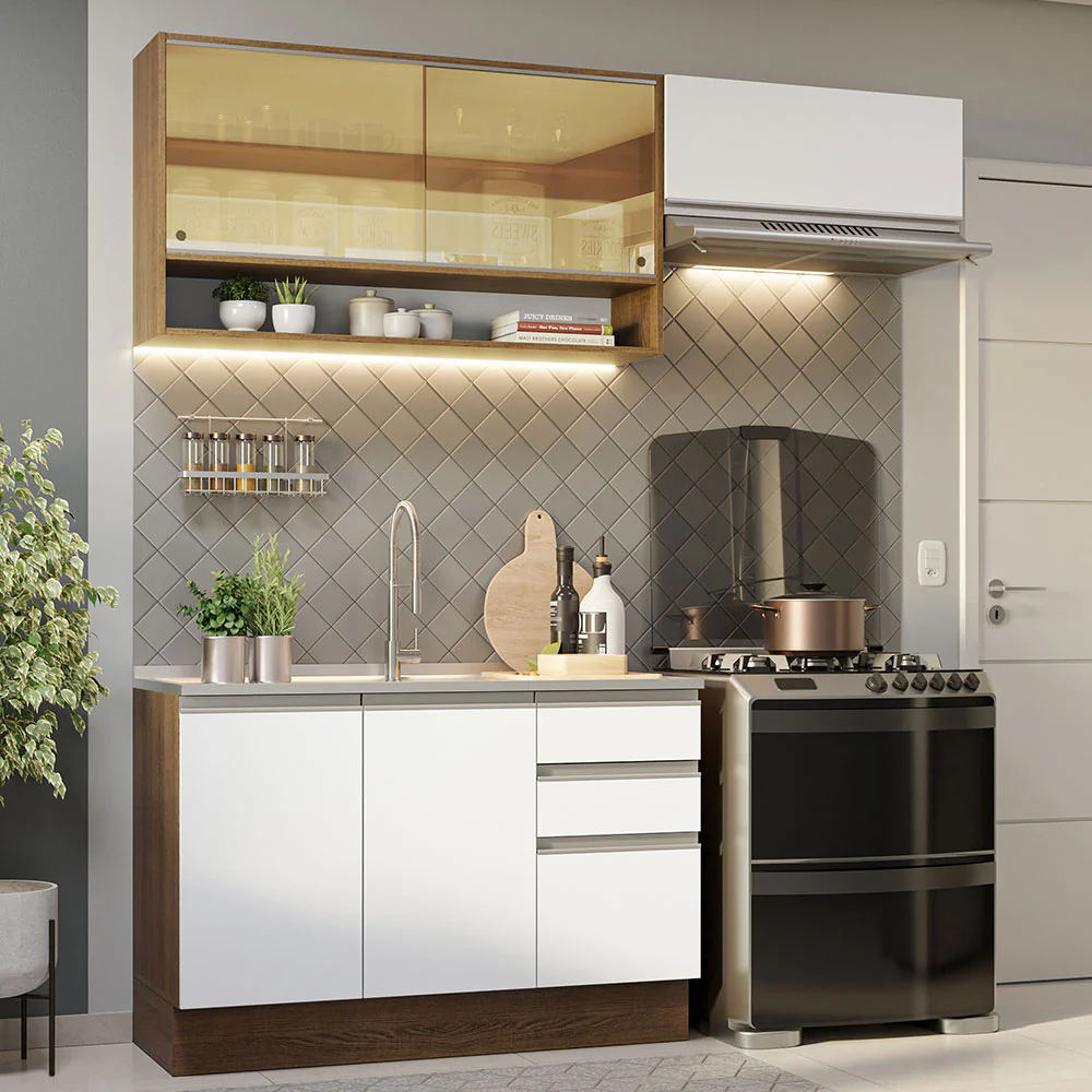 Combo de Cocina Madesa Glamy 200cm MB 08