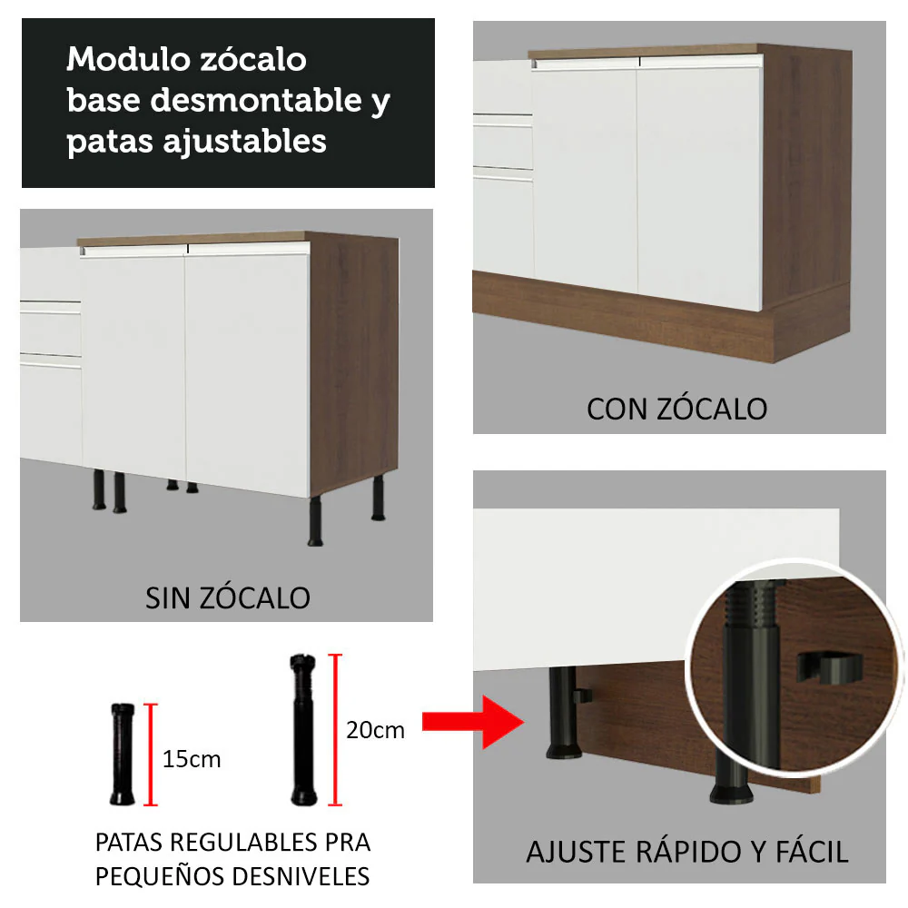 Combo de Cocina Madesa Glamy 200cm MB 08 - Image 6
