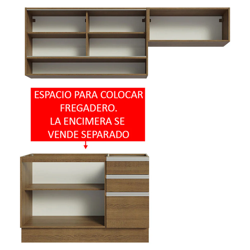 Combo de Cocina Madesa Glamy 200cm MM 08 - Image 5