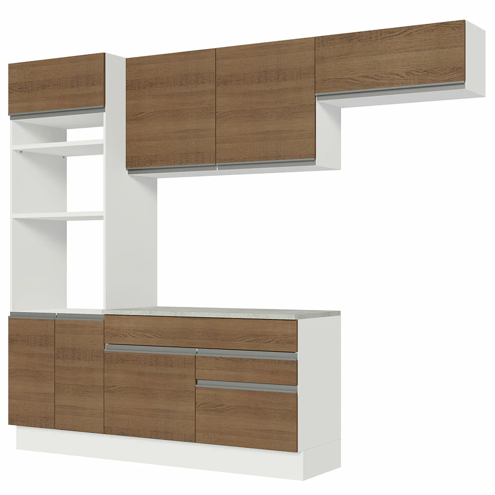 Combo completo de Cocina Madesa Glamy 270cm - Blanco/Marrón 14 - Image 5