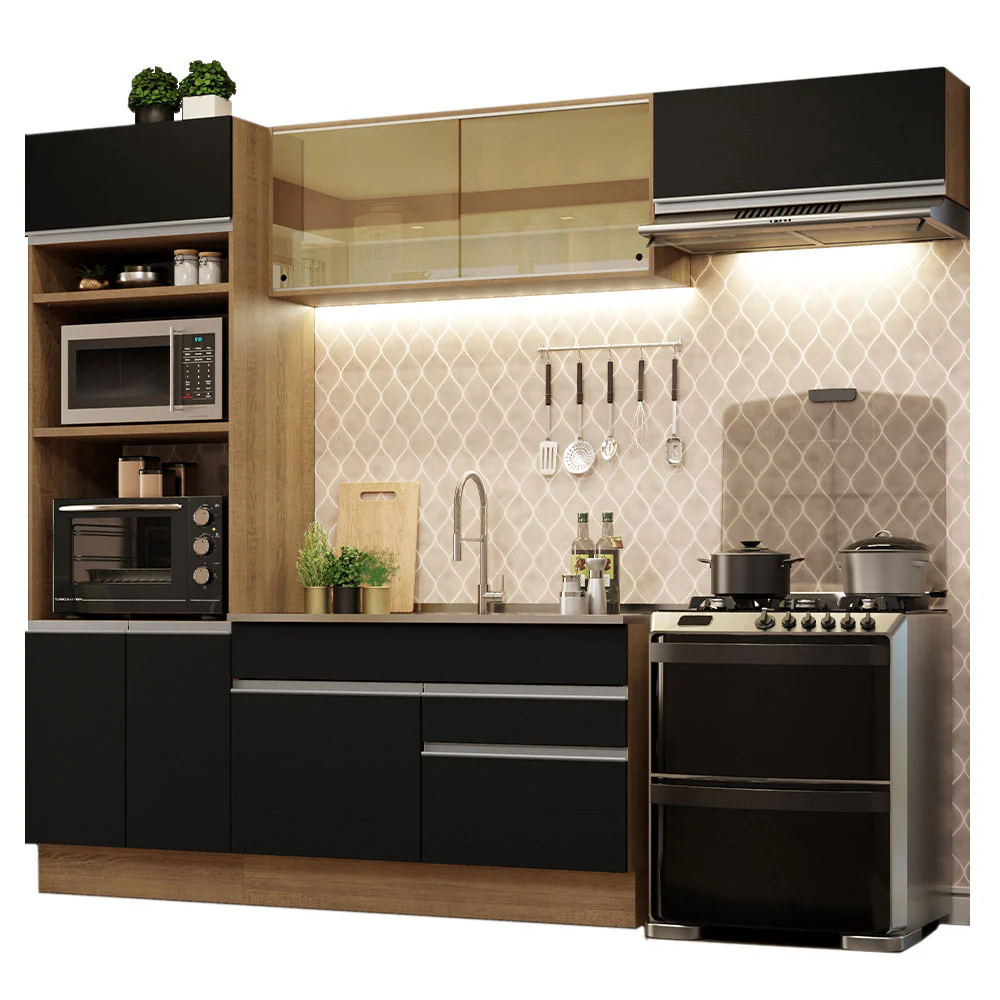 Combo completo de Cocina Madesa Glamy 270cm Marrón/Negro 11 - Image 3
