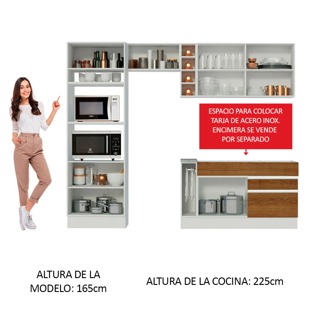 Combo completo de Cocina Madesa Glamy 270cm MB - Image 4