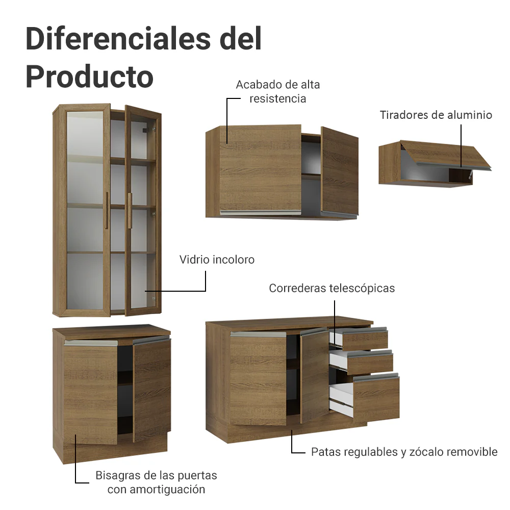 Combo completo de Cocina Madesa Glamy 270cm MM 16 - Image 4