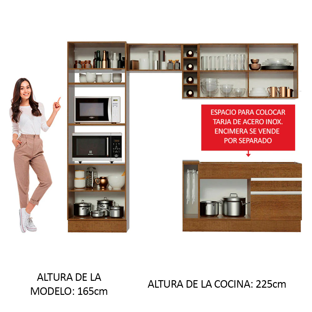 Combo completo de Cocina Madesa Glamy 270cm MM - Image 4