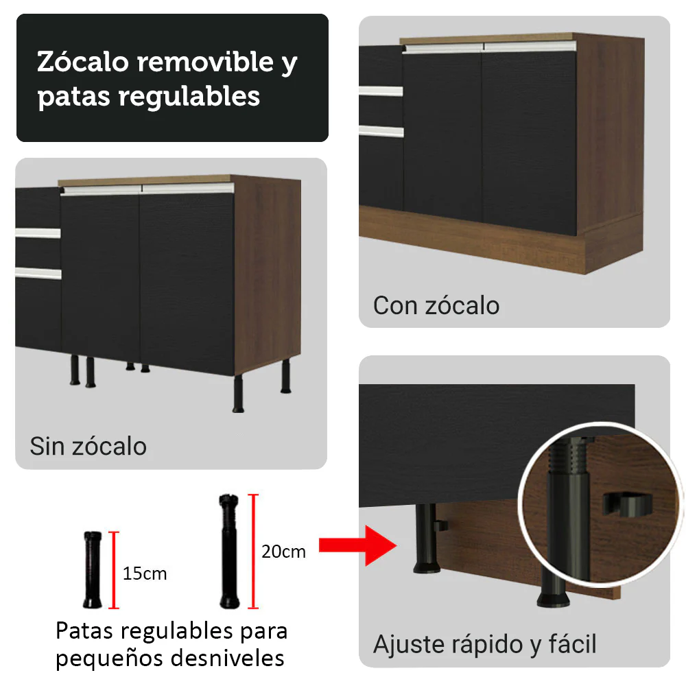 Combo completo de Cocina Madesa Glamy 270cm MN 16 - Image 8