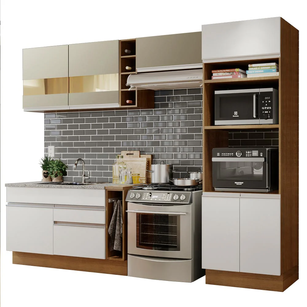 Combo completo de Cocina Madesa Glamy 290cm Marrón/Blanco/Crema 09 - Image 3