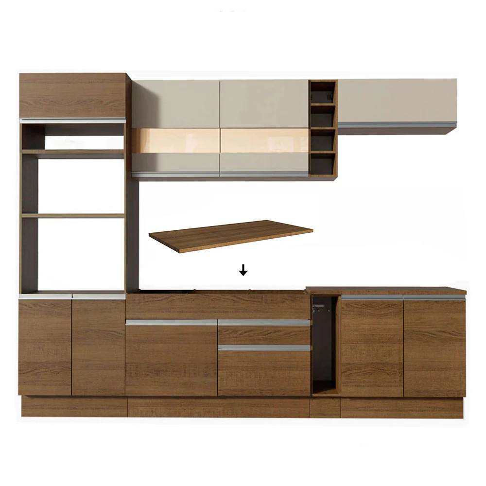 Combo completo de Cocina Madesa Glamy 290cm Marrón/Crema 11 - Image 4