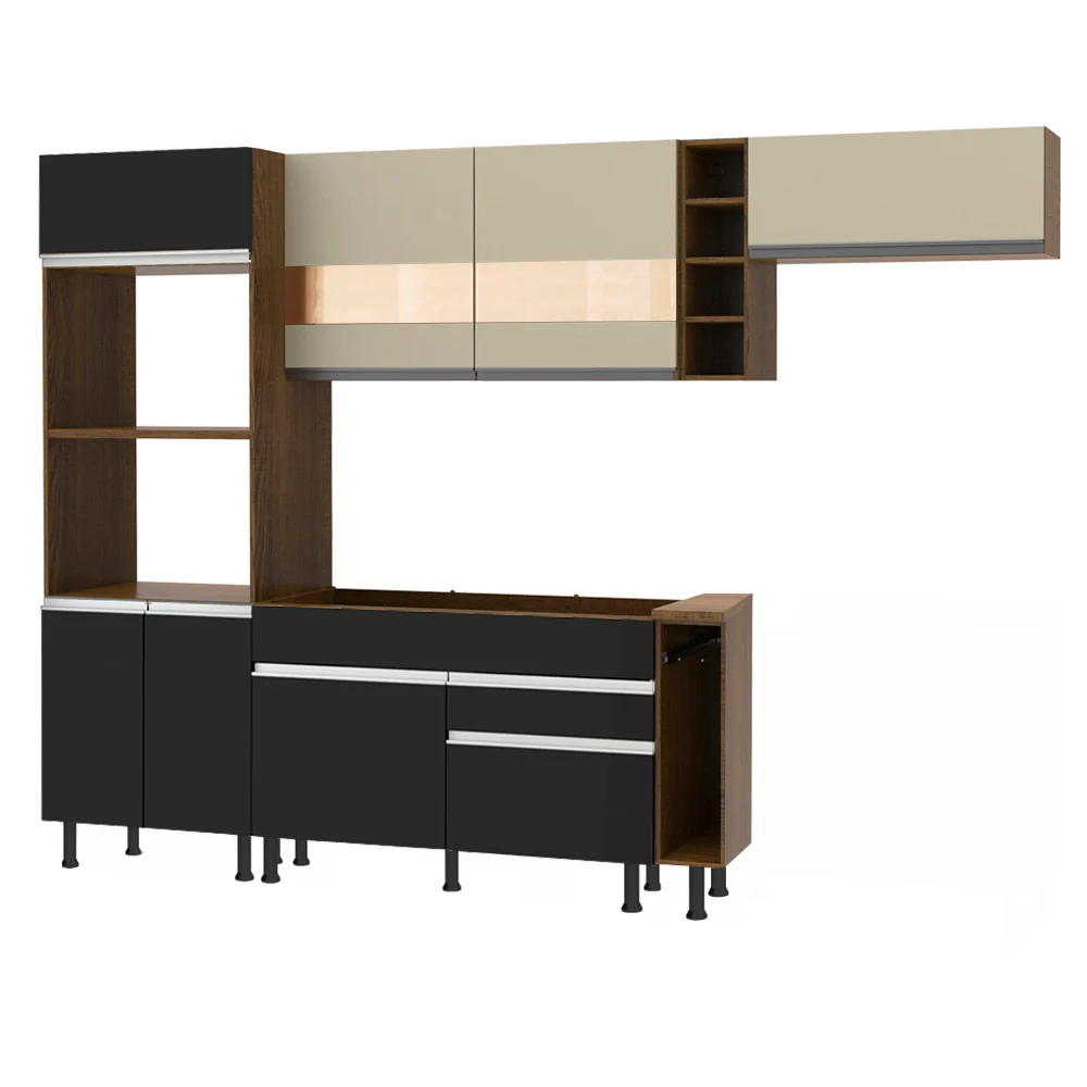 Combo completo de Cocina Madesa Glamy 290cm Marrón/Negro/Crema 13 - Image 8