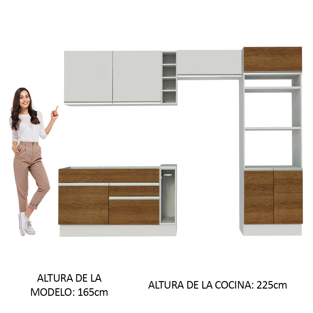 Combo completo de Cocina Madesa Glamy 290cm MB 02 - Image 5