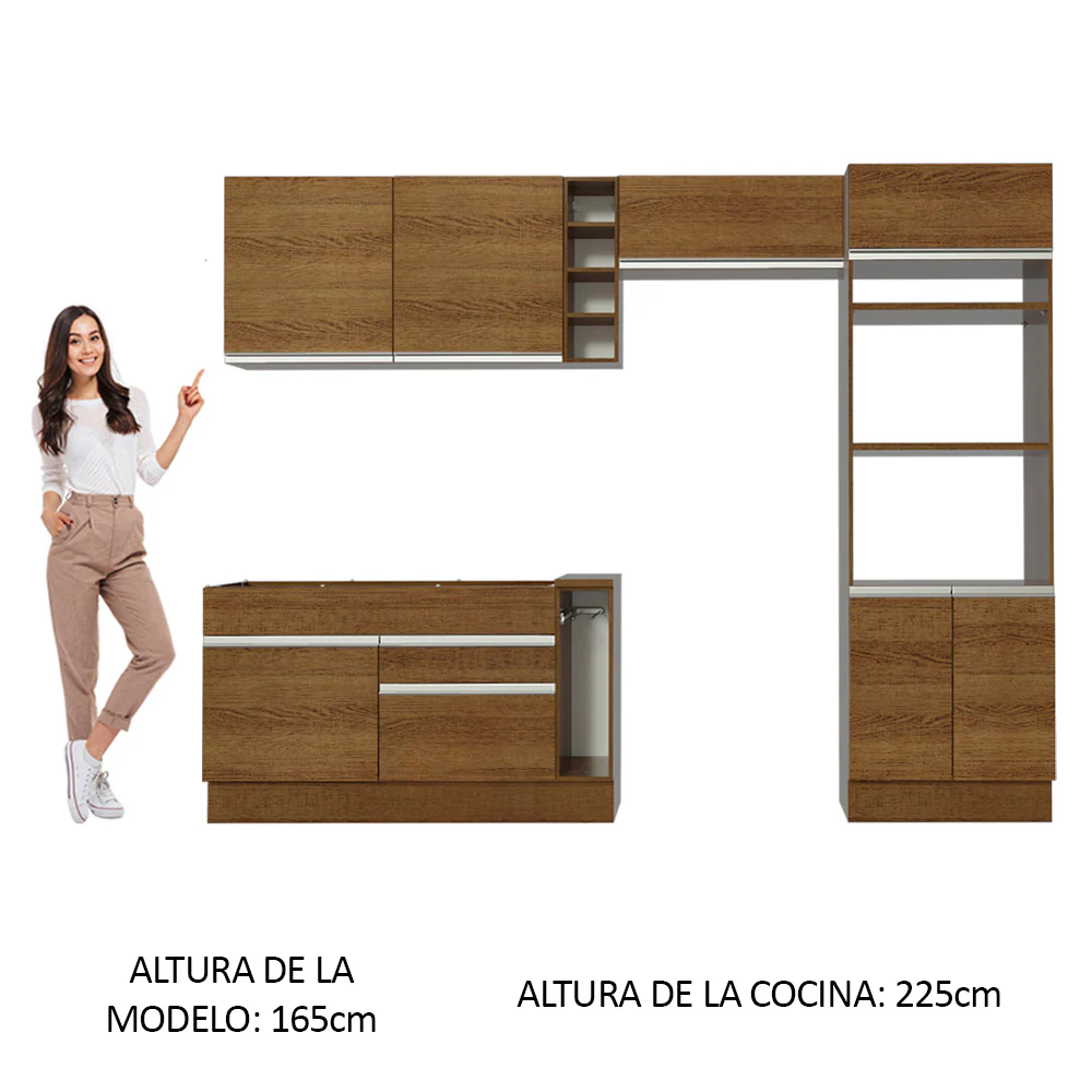 Combo completo de Cocina Madesa Glamy 290cm MM 01 - Image 4