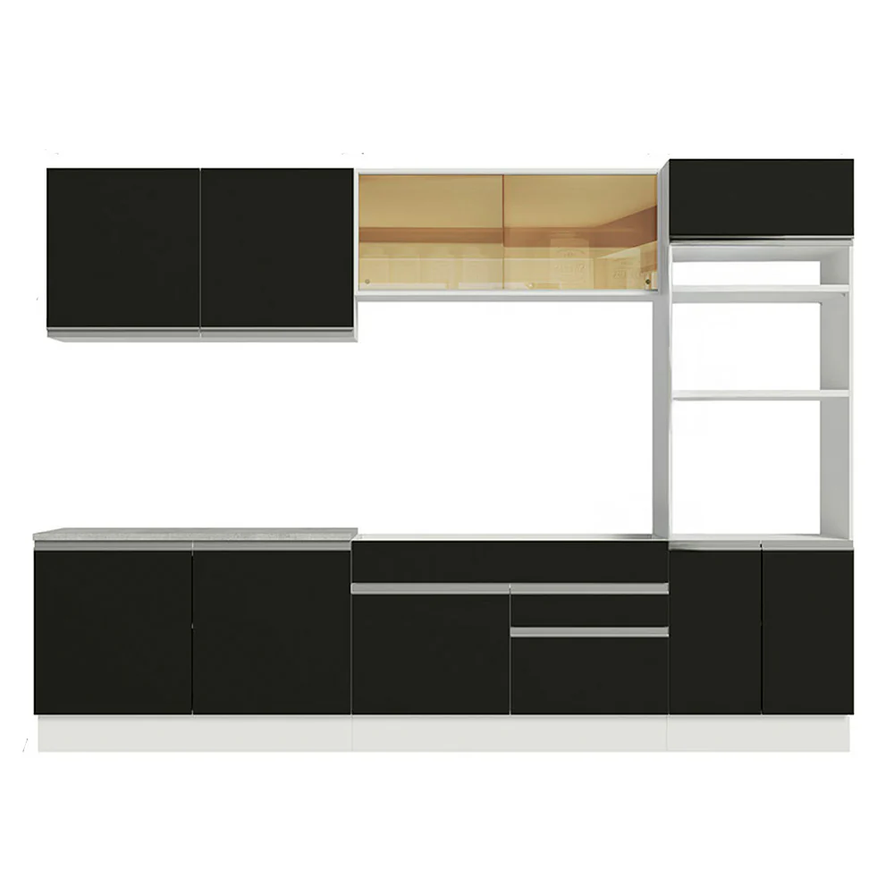 Combo completo de Cocina Madesa Glamy 310cm Blanco/Negro 01 - Image 7
