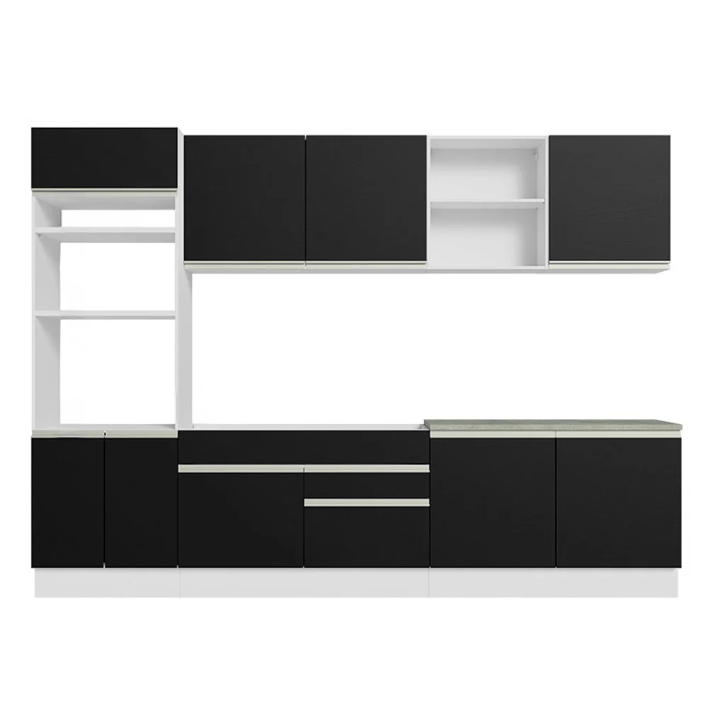 Combo completo de Cocina Madesa Glamy 310cm Blanco/Negro 02 - Image 8
