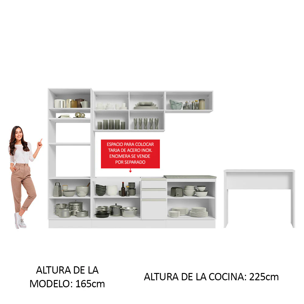 Combo completo de Cocina Madesa Glamy 315cm BB 02 - Image 5