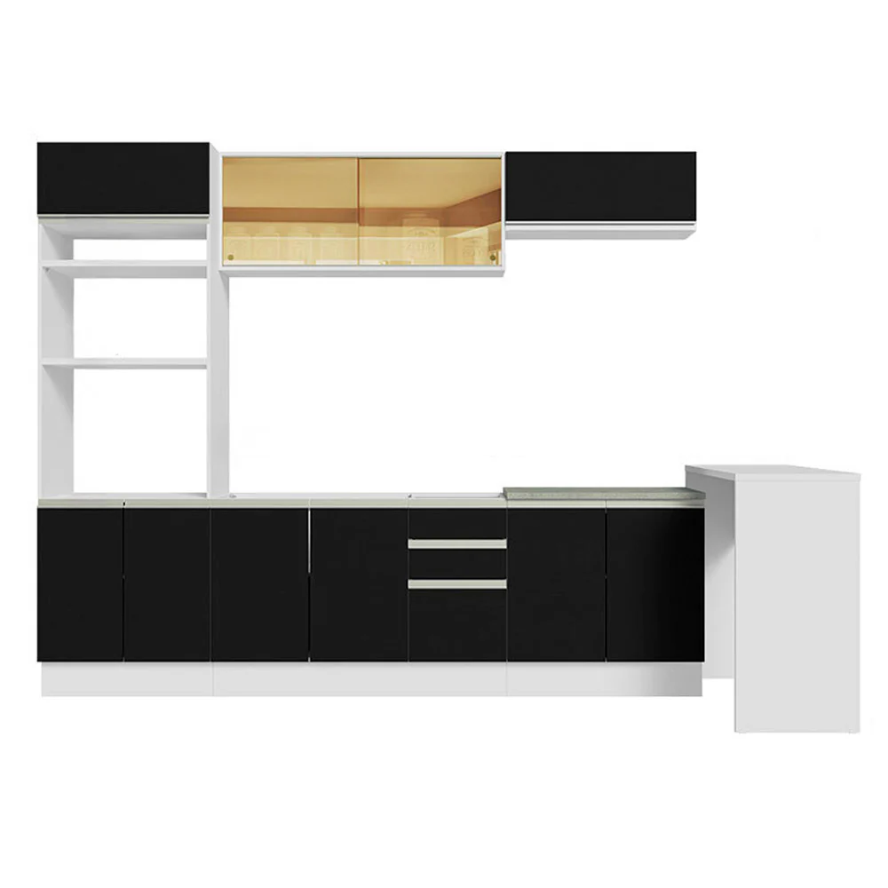 Combo completo de Cocina Madesa Glamy 315cm Blanco/Negro 01 - Image 8