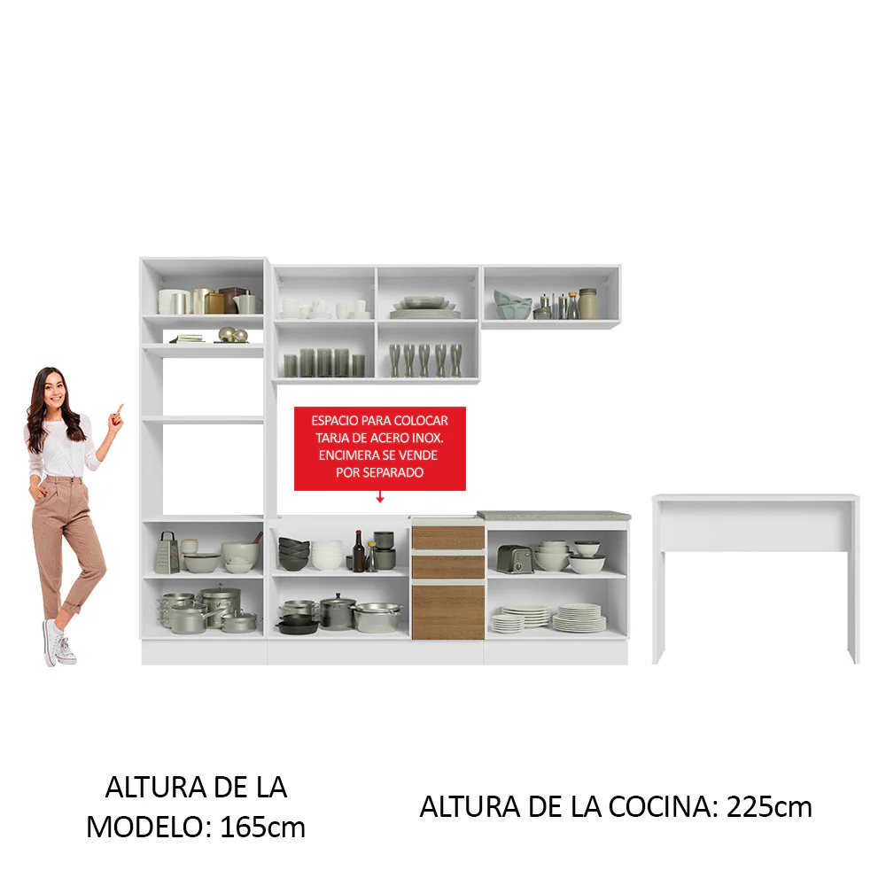 Combo completo de Cocina Madesa Glamy 315cm BM 02 - Image 5