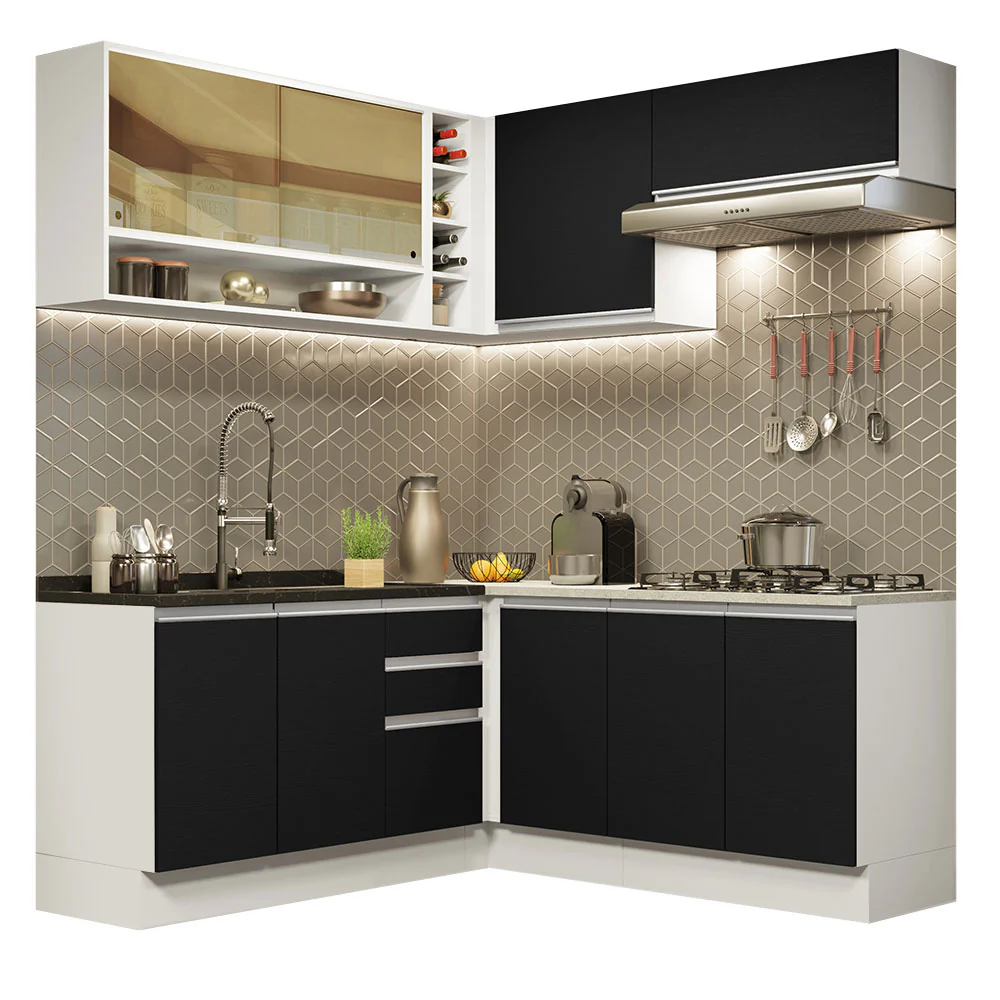 Combo completo de Cocina Esquinera Madesa Glamy 349cm BN 02 - Image 3