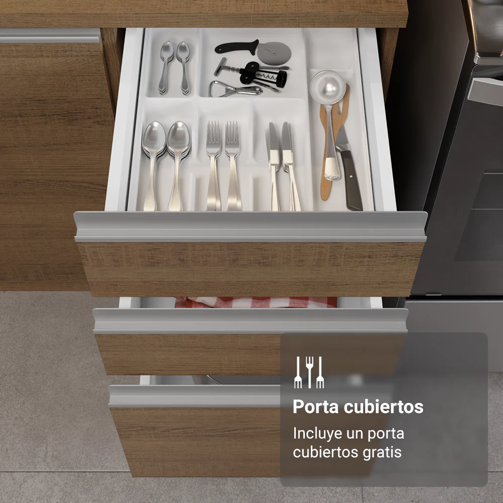 Combo completo de Cocina Esquinera Madesa Glamy 549cm MM 01 - Image 8