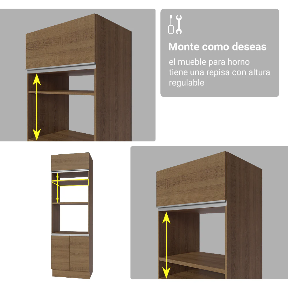 Combo completo de Cocina Esquinera Madesa Glamy 549cm MM 01 - Image 9