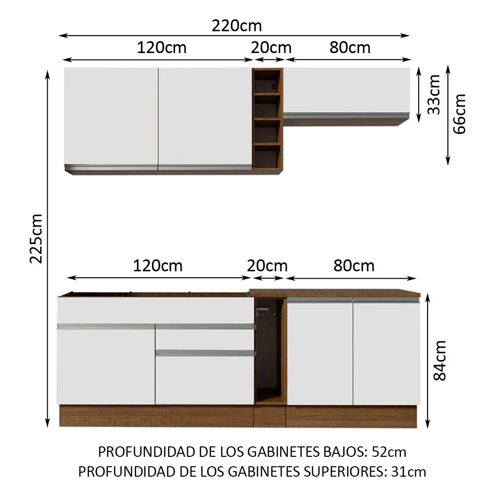 Combo completo de Cocina Madesa Glamy MB 02 - Image 2