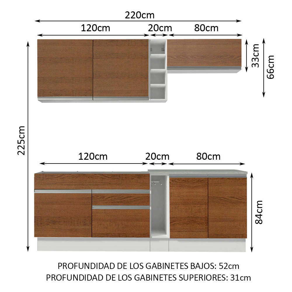 Combo completo de Cocina Madesa Glamy MM - Image 2