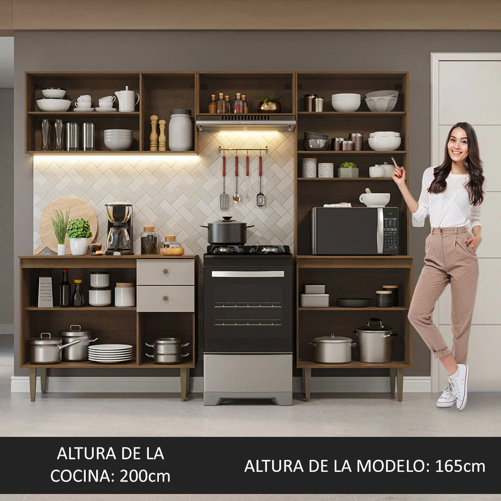 Combo completo de Cocina Madesa Gourmet 235cm MC 01 - Image 4