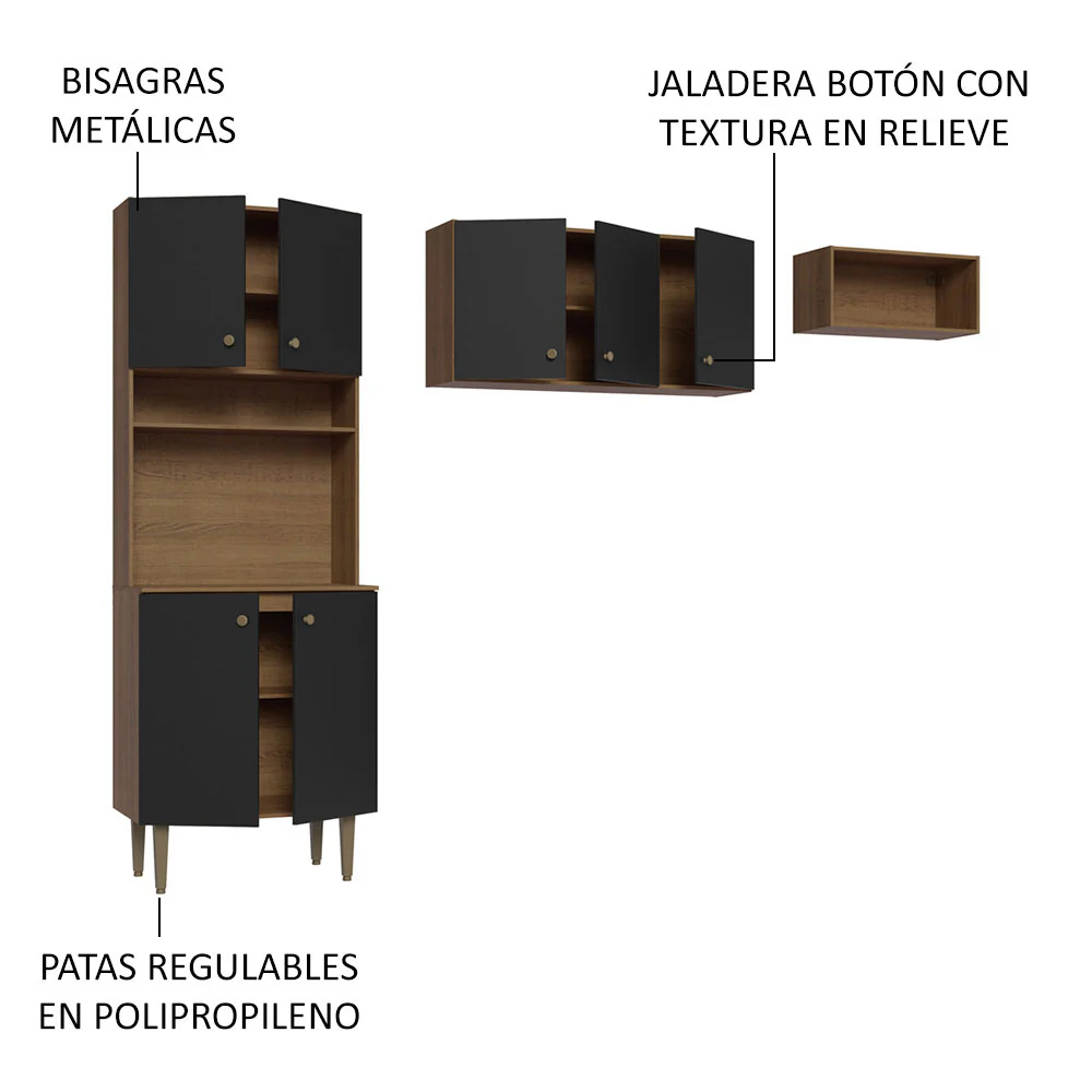 Combo completo de Cocina Madesa Gourmet 235cm MN - Image 3
