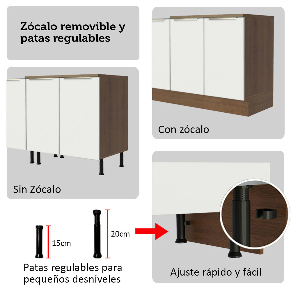 Combo completo de Cocina Esquinera Madesa Lux 566cm MB 01 - Image 10