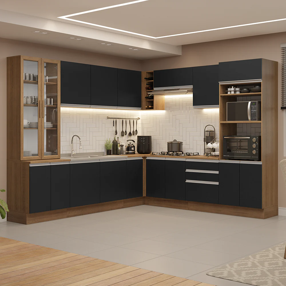 Combo completo de Cocina Esquinera Madesa Glamy 549cm MN 01