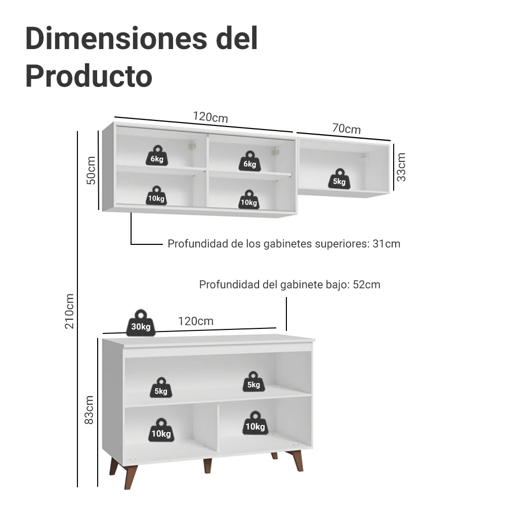 Combo de Cocina Madesa Reims 190cm BB 09 - Image 2