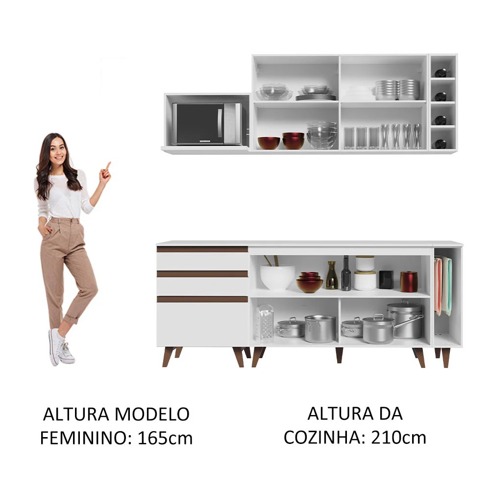 Combo de Cocina Madesa Reims 200cm Blanco 01 - Image 4