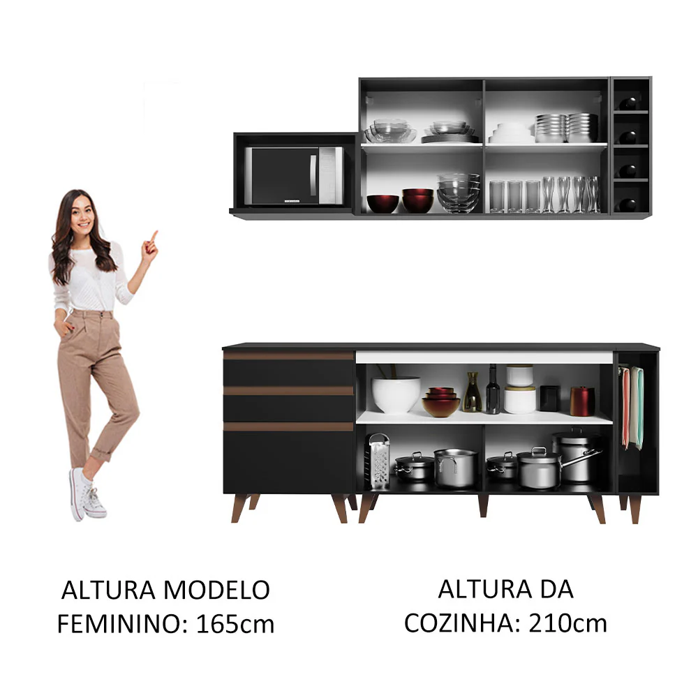 Combo de Cocina Madesa Reims 200cm NN 01 - Image 4