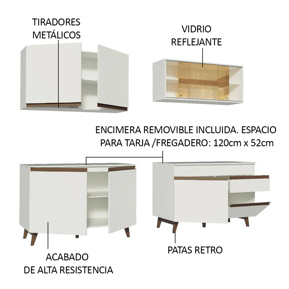 Combo completo de Cocina Madesa Reims 240cm BB 01 - Image 4