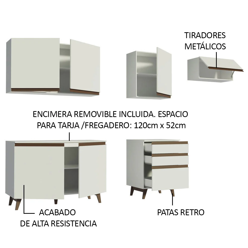 Combo completo de Cocina Madesa Reims 250cm BB - Image 4