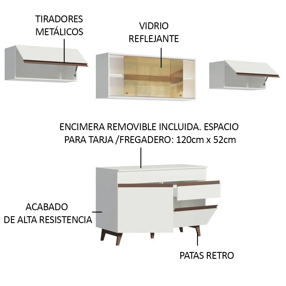 Combo completo de Cocina Madesa Reims 260cm BB 03 - Image 5
