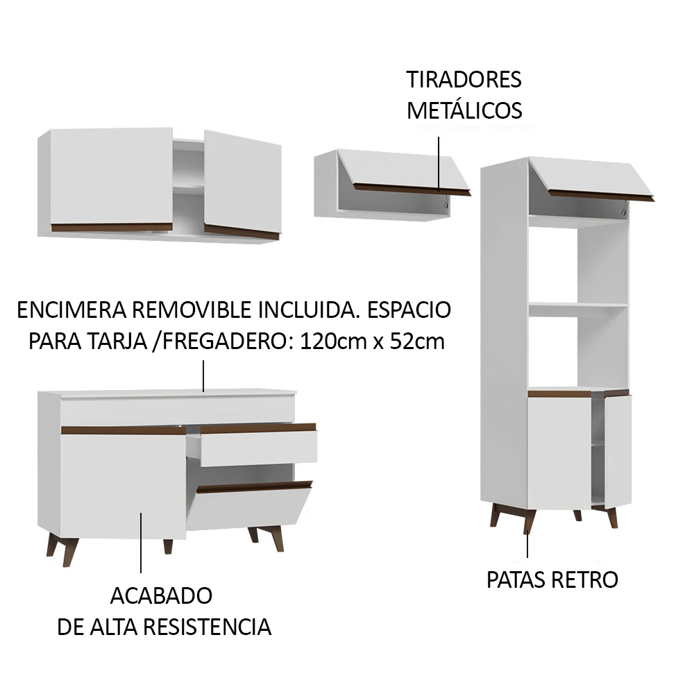 Combo completo de Cocina Madesa Reims 260cm BB 09 - Image 4